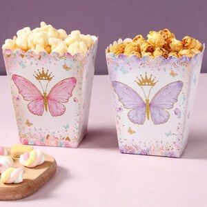 Women’s Girls kids brand new purple pink butterfly food boxes food cups 20pcs